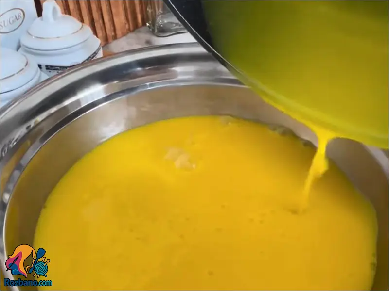 آموزش کامل بستنی زعفرانی خانگی مرحله به مرحله