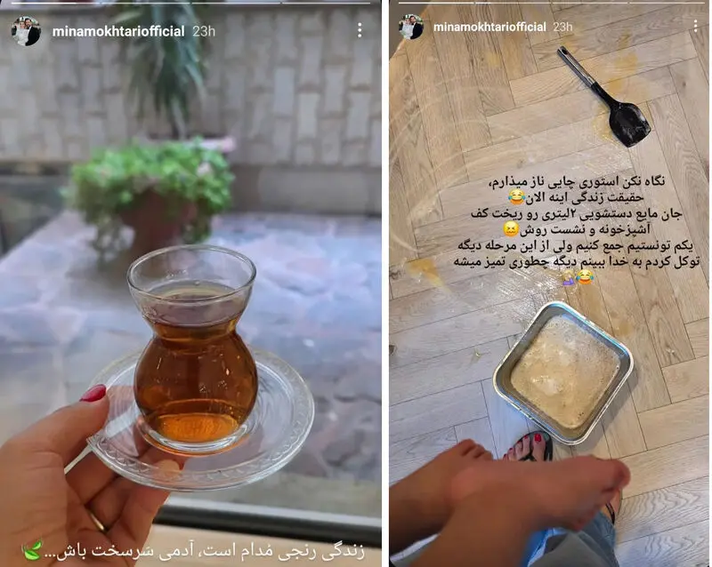 نگاهی به زندگی پرتناقض و اعیانی مینا مختاری/ همسر بهرام رادان هم که باشی چون مادری باید کف آشپزخونه رو تمیز کنی! - مینامختاریهمسربهرامرادان 1